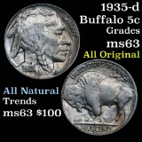 1935-d Buffalo Nickel 5c All Original Grades Select Unc good luster