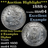 ***Auction Highlight*** Good eye appeal 1888-o Morgan Dollar $1 Grades Choice+ Unc (fc)