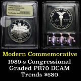 1989 S CONGRESS Modern Commem Dollar $1 Grades GEM++ Proof Deep Cameo