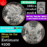 Terrific all original  NGC 1881-s Morgan Dollar $1 Old fatty 