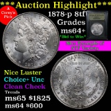 ***Auction Highlight*** 1878-p 8tf Morgan Dollar $1 Grades Choice+ Unc (fc)