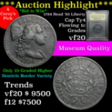 ***Auction Highlight*** 1794 head '93 Liberty Cap Ty 4 Flowing Hair Large 1c Graded vf USCG (fc)