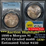 ***Auction Highlight*** Heavily toned PCGS 1898-o Morgan Dollar $1 Graded ms66 by PCGS (fc)