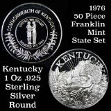 1976 Franklin Mint .925 Fine Sterling Silver Proof Round Kentucky