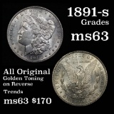 Much better Date 1891-s Morgan Dollar $1 strong luster Grades Select Unc (fc)