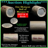 ***Auction Highlight*** Morgan dollar roll ends 1902 & 's', better than avg circ Morgan $1 (fc)