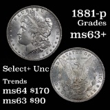 nice luster 1881-p Morgan Dollar $1 strong strike Grades Select+ Unc