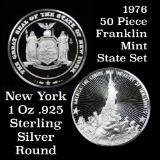 1976 Franklin Mint .925 Fine Sterling Silver Proof Round New York