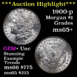 ***Auction Highlight*** slanted date 1900-p Morgan Dollar $1 Grades GEM+ Unc (fc)