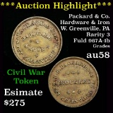 ***Auction Highlight*** Packard & Co. Hardware & Iron, W.Greenville, Pa  Rarity 3, Fuld-PA 967A-1b C