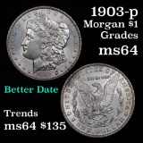 Much better Date 1903-p Morgan Dollar $1 nice luster, good eye appeal Grades Choice Unc