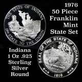 1976 Franklin Mint .925 Fine Sterling Silver Proof Round Indiana