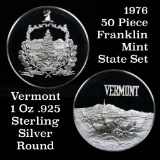 1976 Franklin Mint .925 Fine Sterling Silver Proof Round Vermont