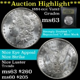 ***Auction Highlight*** 1884-cc/c Vam 2 Morgan Dollar $1 Graded Select Unc by USCG (fc)