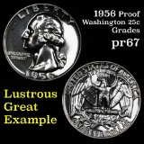 1956 Proof Washington Quarter 25c Early proof Grades GEM++ Proof