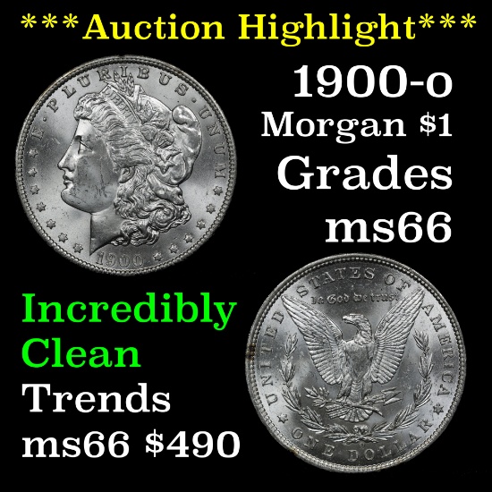 ***Auction Highlight*** 1900-o Morgan Dollar $1 Grades GEM+ Unc (fc)
