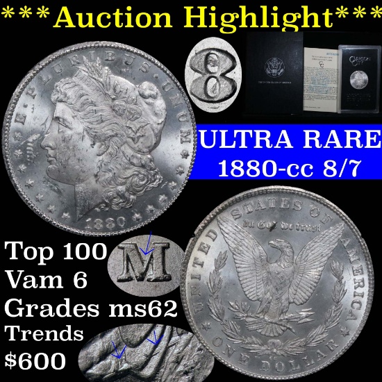 ***Auction Highlight*** GSA 1880-cc 8/7 Morgan Dollar $1 Vam 6 Top 100 Grades Select Unc (fc)