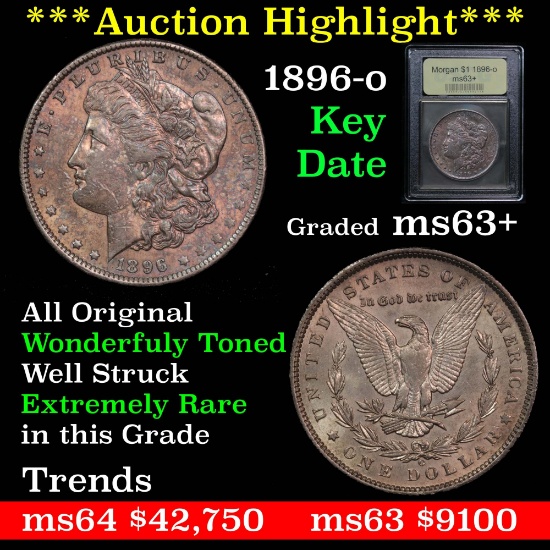 ***Auction Highlight*** 1896-o Morgan Dollar $1 Graded Select+ Unc by USCG (fc)
