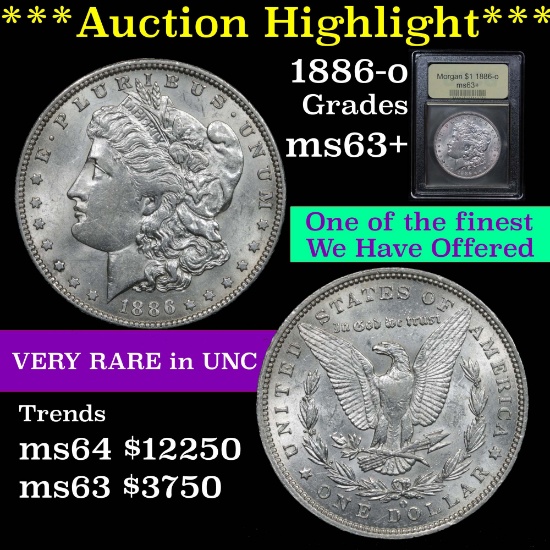 ***Auction Highlight*** 1886-o Morgan Dollar $1 Graded Select+ Unc by USCG (fc)