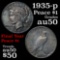 1935-p Peace Dollar $1 Grades AU, Almost Unc