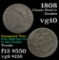 1808 Classic Head Large Cent 1c Grades vg+ (fc)