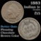 1883 Indian Cent 1c Grades f+