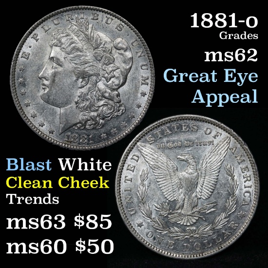 1881-o Morgan Dollar $1 Grades Select Unc