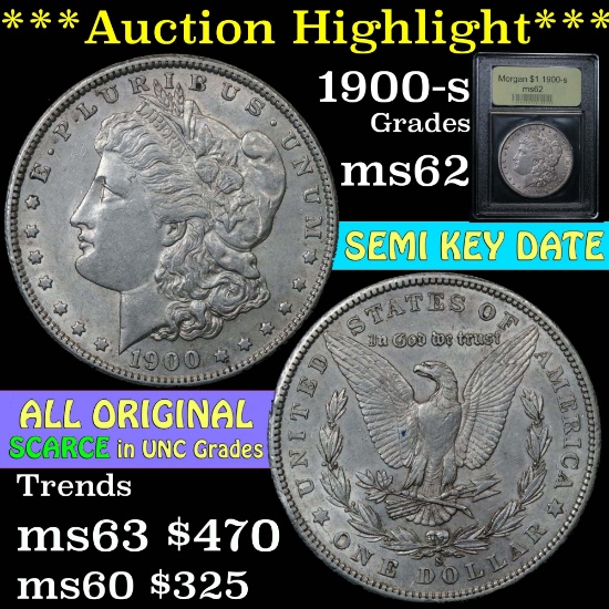 1900-s Morgan Dollar $1 Graded Select Unc by USCG
