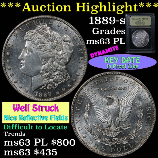 ***Auction Highlight*** 1889-s Morgan Dollar $1 Graded Select Unc PL by USC