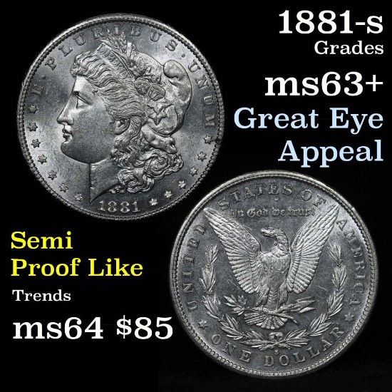 1881-s Morgan Dollar $1 Grades Select+ Unc