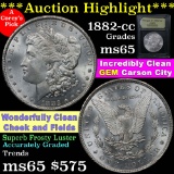 ***Auction Highlight*** 1882-cc Morgan Dollar $1 Graded Gem Unc by USCG. In