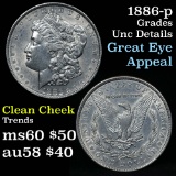 1886-p Morgan Dollar $1 Grades Unc Details