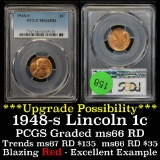 PCGS 1948-s Lincoln Cent 1c Graded ms66 rd By PCGS