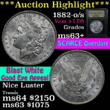 ***Auction Highlight*** Scarce overdate 1882-o/s Morgan $1 Vam 5 LDS Graded Select+ Unc By USCG (fc)