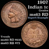 1907 Indian Cent 1c Grades Select Unc RD