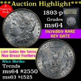 ***Auction Highlight*** 1893-p Morgan Dollar $1 Graded Choice Unc by USCG (fc)