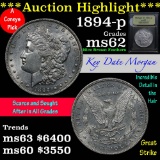 ***Auction Highlight*** 1894-p Morgan Dollar $1 Graded Select Unc by USCG (fc)