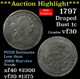 ***Auction Highlight*** 1797 Rev '97 Stems Draped Bust Large Cent 1c Grades vf++ (fc)