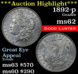 ***Auction Highlight*** 1892-p Morgan Dollar $1 Grades Select Unc (fc)