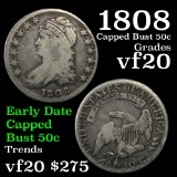 1808 Capped Bust Half Dollar 50c Grades vf, very fine (fc)