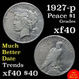 1927-p Peace Dollar $1 Grades xf