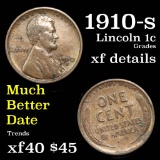 1910-s Lincoln Cent 1c Grades xf details