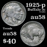 1925-p Buffalo Nickel 5c Grades Choice AU/BU Slider
