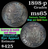 1898-p Morgan Dollar $1 Grades Gem Unc (fc)