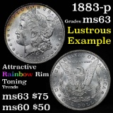 1883-p Morgan Dollar $1 Grades Select Unc