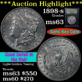 ***Auction Highlight*** 1898-s Morgan Dollar $1 Graded Select Unc by USCG.