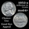 1952-s Jefferson Nickel 5c Grades Choice+ Unc