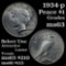 1934-p Peace Dollar $1 Grades Select Unc (fc)