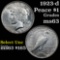 1923-d Peace Dollar $1 Grades Select Unc