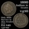 1890 Indian Cent 1c Grades f, fine